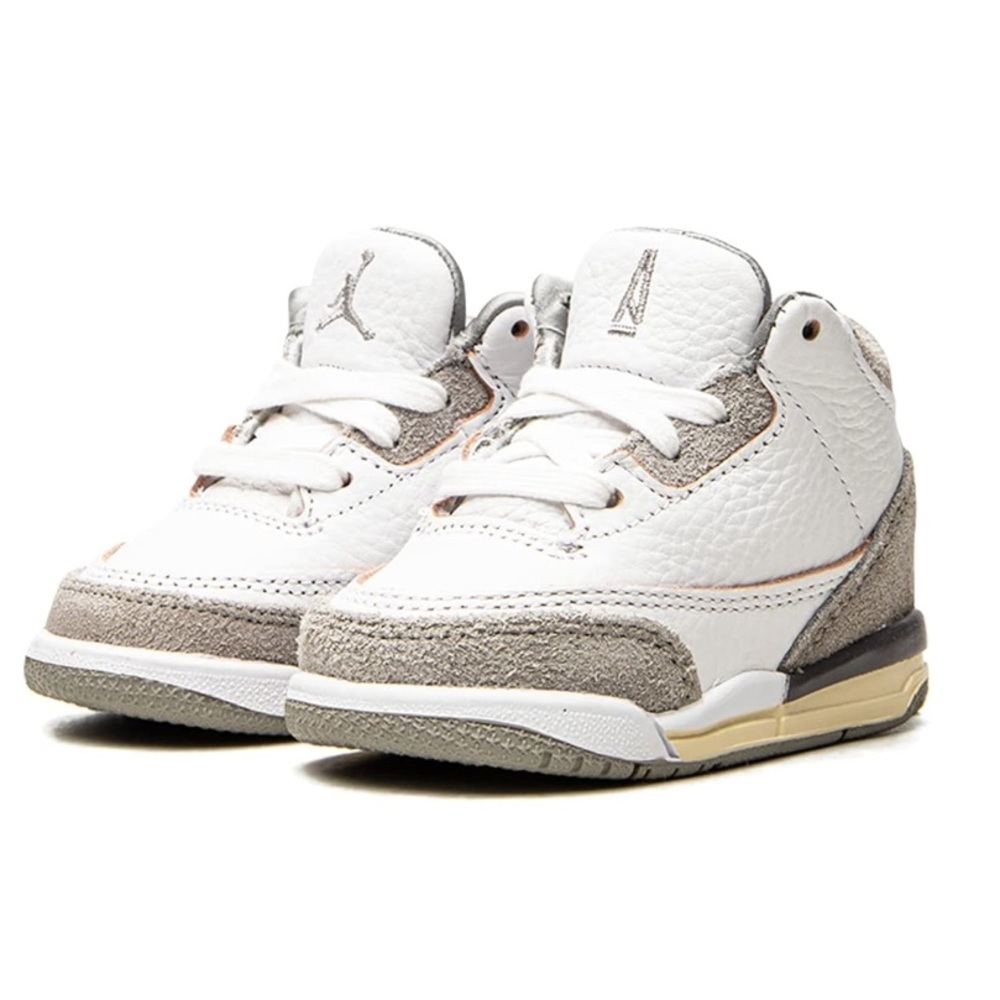 Nike Little Kids JORDAN 3 RETRO SP (PS) Shoes | Color:WHITE/WHITE-MEDIUM GREY ๐